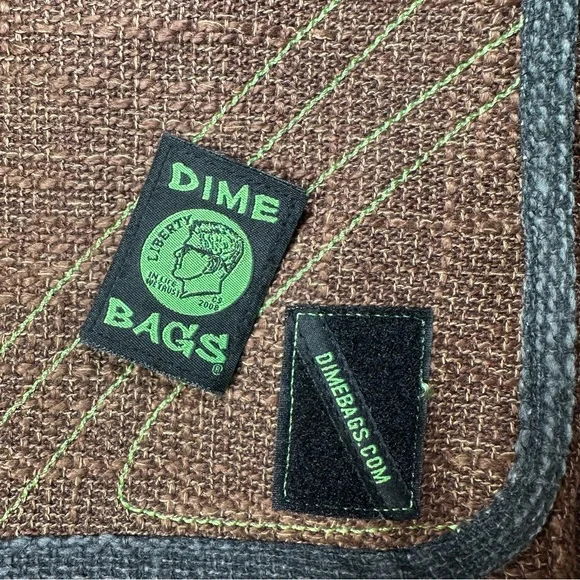Dime Bags 11 Brown Hemp Mini Messenger - Tablet Sleeve, Smell Proof- Unisex